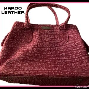 Pink Textured Karoo Ostrich Leather Hand Bag